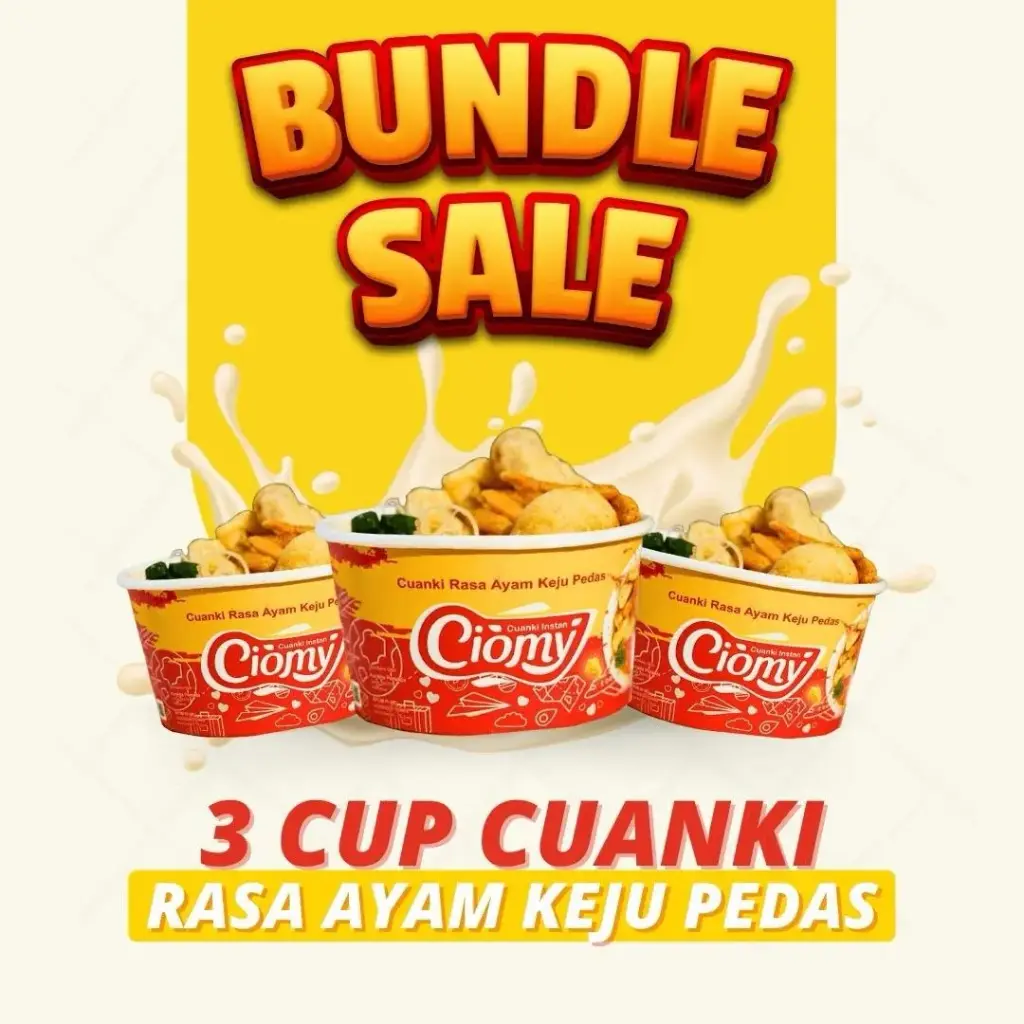 CIOMY - Paket Bundling 3 Cuanki Ayam Pedas Kuah Keju