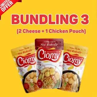 [FG-BUNDLING3CHEESESPICYPOUCH] CIOMY - Bundling 3 Cuanki Kuah Keju dan Kuah Ayam Pedas Pouch